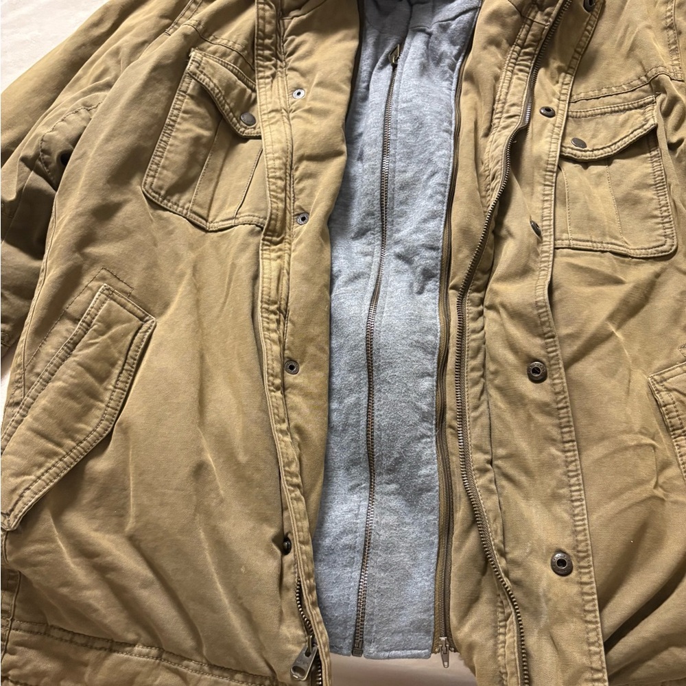 Levi's Brown Military Jacket with Gray zip in Interior